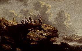 Landscape with soldiers