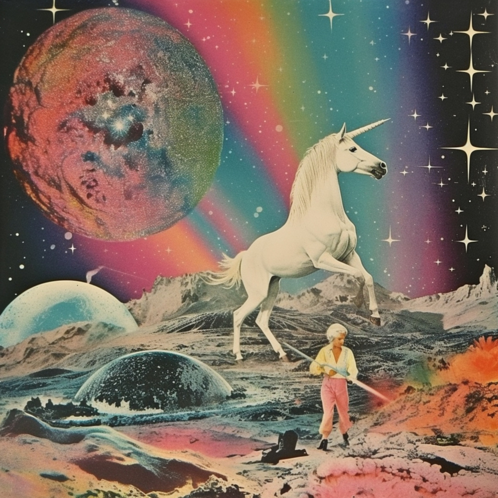 80s Unicorn Grandma Collage Art from Samantha Hearn