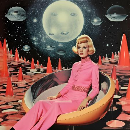 Queen of Space Collage Art