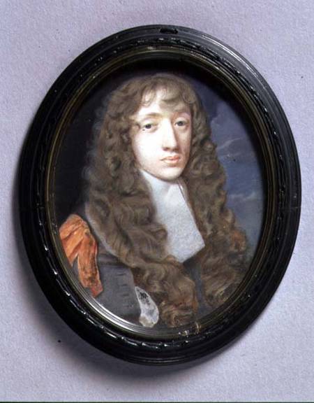 Portrait Miniature of a Young Man in Grey from Samuel Cooper