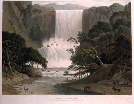 Cascade on Sneuwberg, plate 25 from 'African Scenery and Animals', engraved by the artist from Samuel Daniell