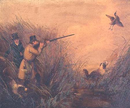 Duck Shooting Amongst Reeds from Samuel Egbert Jones