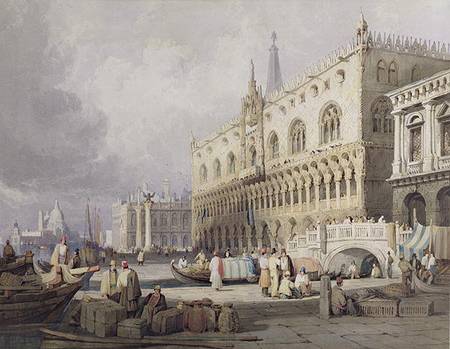 Palazzo Ducale, Venice  on from Samuel Prout