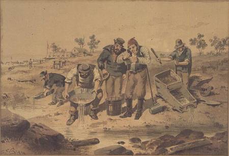 Panning for gold from Samuel Thomas Gill
