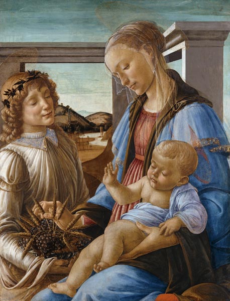 Madonna and Child with Angel (Madonna dell'Eucarestia) from Sandro Botticelli