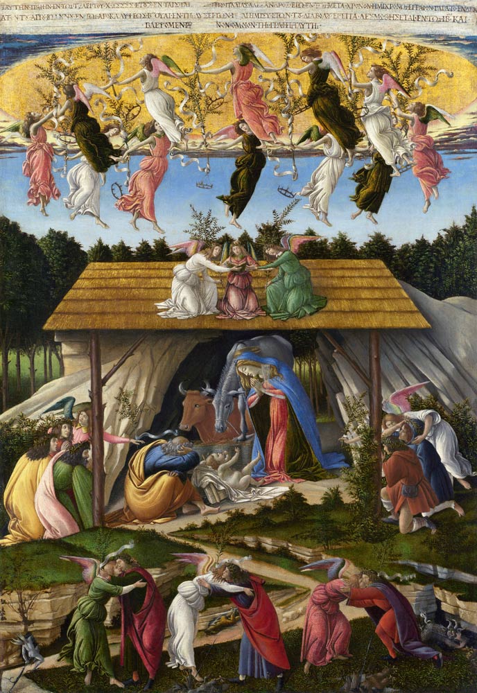 Mystic Nativity (and detail 22824) from Sandro Botticelli