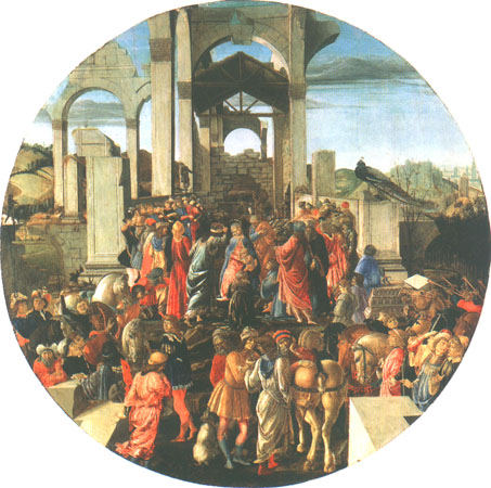 Adoration of the saints three kings from Sandro Botticelli