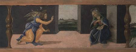 The Annunciation, predella panel from the Altarpiece of St Mark from Sandro Botticelli