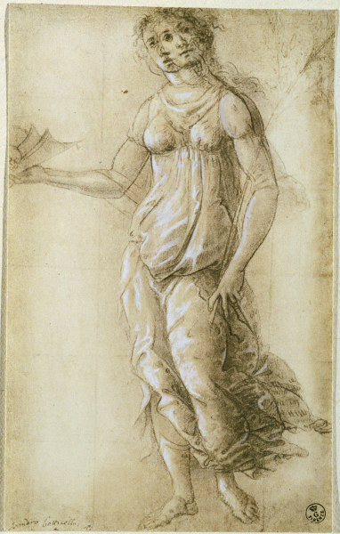 Botticelli / Female allegorical figure from Sandro Botticelli