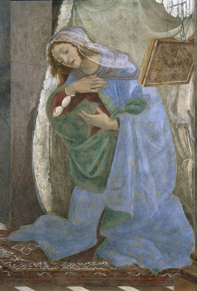 Botticelli, Annunciation to Mary from Sandro Botticelli