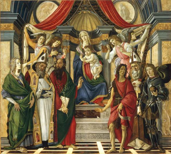 Botticelli, Enthroned Mary from Sandro Botticelli