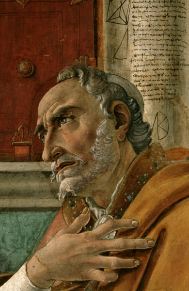 Botticelli, Hl. Augustinus, Ausschnitt from Sandro Botticelli