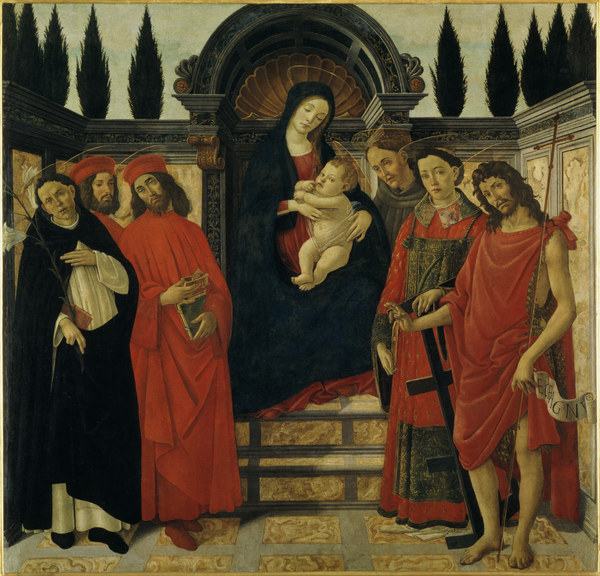 Botticelli-Workshop / Madonna w.Saints from Sandro Botticelli