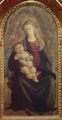 Madonna and Child in Glory (tempera on panel) (for detail see 107250) from Sandro Botticelli