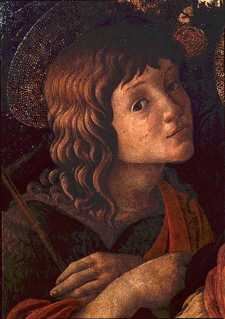 Madonna and Child with St. John the Baptist, detail of the young saint from Sandro Botticelli