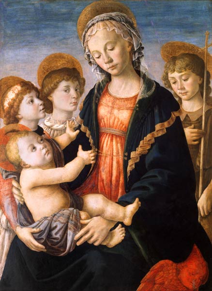 Mary & Child, John, Angels / Botticelli from Sandro Botticelli