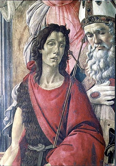 St. John the Baptist, detail from the Altarpiece of St. Barnabas c.1487 from Sandro Botticelli