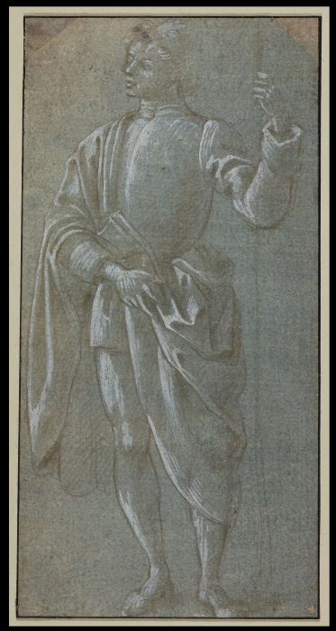 Stehender Jüngling mit drapiertem Mantel und Modellstab from Sandro Botticelli