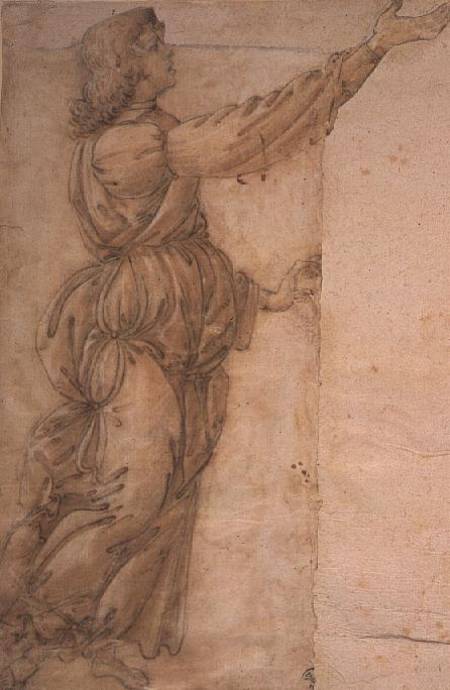 Study of an Angel  (for restored image see 80400) from Sandro Botticelli