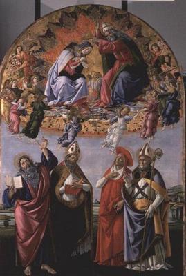 The Coronation of the Virgin (Altarpiece of St Mark) c.1480 (tempera on panel) from Sandro Botticelli