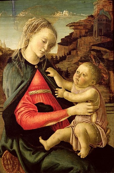 The Virgin and Child (Madonna of the Guidi da Faenza) c.1465-70 from Sandro Botticelli