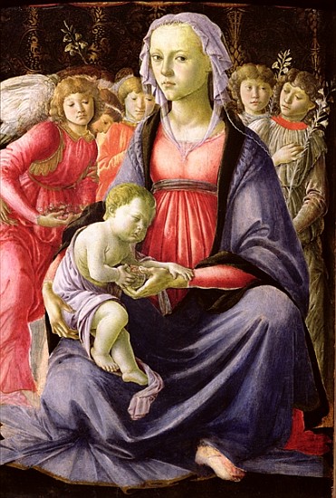 The Virgin and Child surrounded by Five Angels from Sandro Botticelli