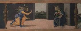 The Annunciation, predella panel from the Altarpiece of St Mark