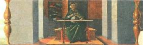 The sacred Augustinus in his cell (Predella of the San Marco altar)