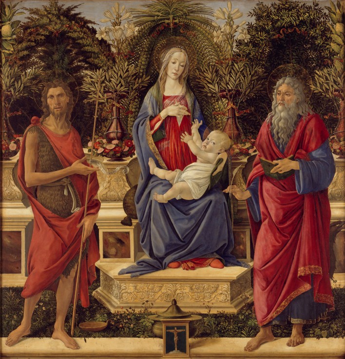 Enthroned Madonna with Child and Saints from Sandro Botticelli