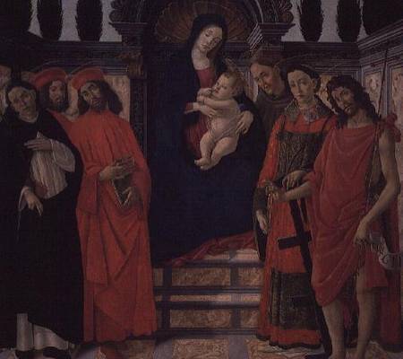 The Virgin and Child with St. John the Baptist, St. Damian and St. Cosmo from Sandro Botticelli