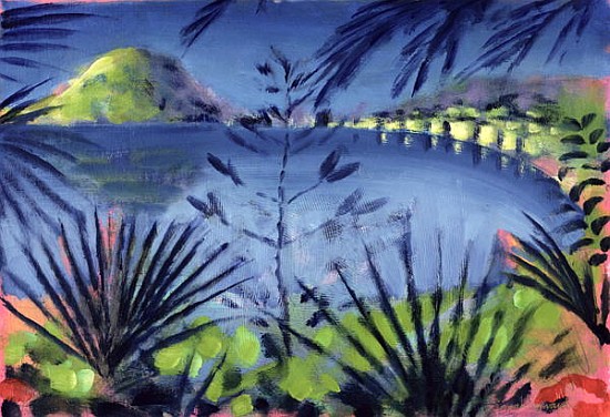 Across the Lake (oil on card)  from Sara  Hayward