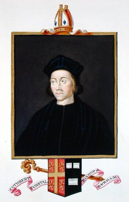 Portrait of Cuthbert Tunstall (1474-1559) Bishop of Durham from 'Memoirs of the Court of Queen Eliza from Sarah Countess of Essex
