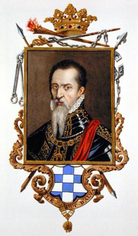 Portrait of Ferdinand Alvarez de Toledo Duke of Alva from 'Memoirs of the Court of Queen Elizabeth' from Sarah Countess of Essex
