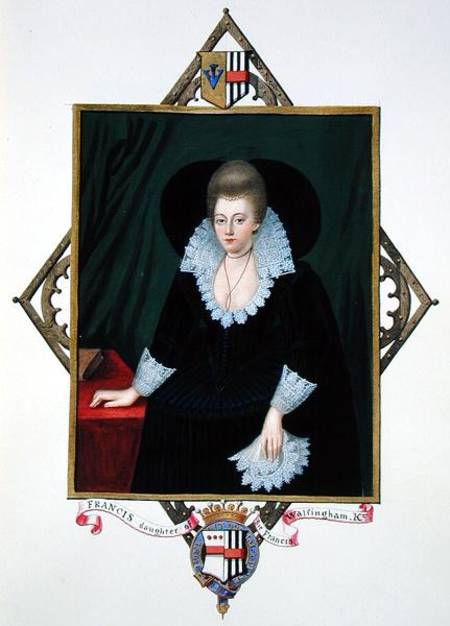 Portrait of Frances Walsingham, Countess of Essex from 'Memoirs of the Court of Queen Elizabeth' aft from Sarah Countess of Essex