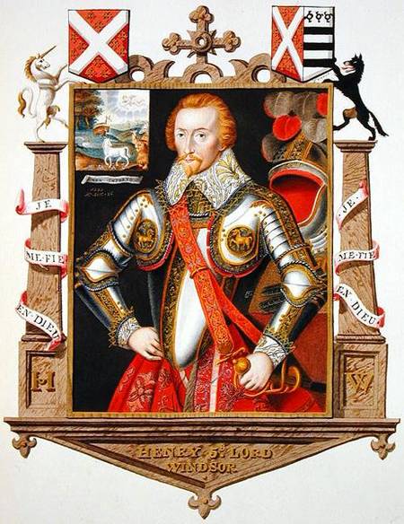 Portrait of Henry, 5th Lord Windsor (1562-1615) from 'Memoirs of the Court of Queen Elizabeth' from Sarah Countess of Essex