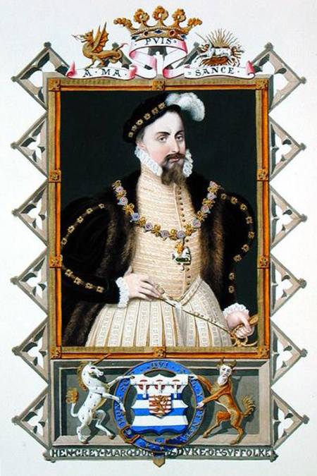 Portrait of Henry Grey (d.1554) Duke of Suffolk from 'Memoirs of the Court of Queen Elizabeth' from Sarah Countess of Essex