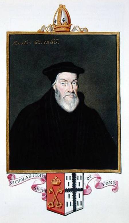 Portrait of Nicholas Heath (c.1501-78) Archbishop of York from 'Memoirs of the Court of Queen Elizab from Sarah Countess of Essex