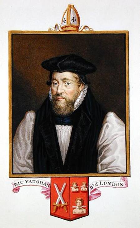 Portrait of Richard Vaughan (c.1550-1607) Bishop of London from 'Memoirs of the Court of Queen Eliza from Sarah Countess of Essex