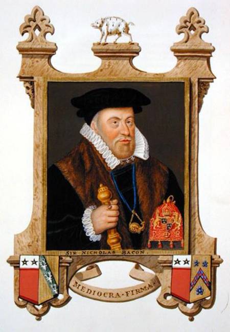 Portrait of Sir Nicholas Bacon (1509-79) from 'Memoirs of the Court of Queen Elizabeth' from Sarah Countess of Essex