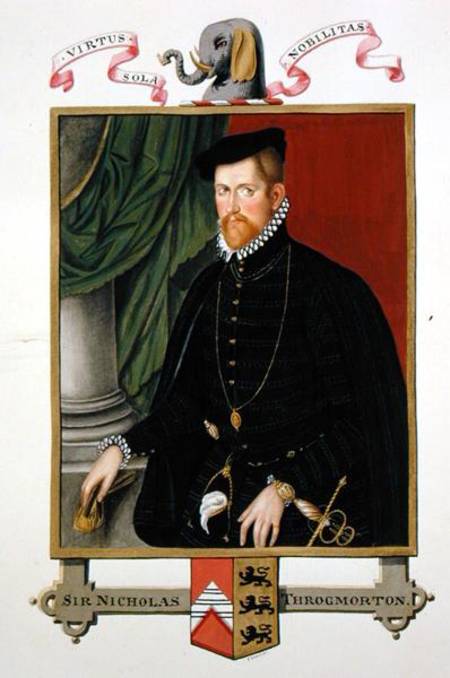 Portrait of Sir Nicholas Throckmorton (1515-71) from 'Memoirs of the Court of Queen Elizabeth' from Sarah Countess of Essex