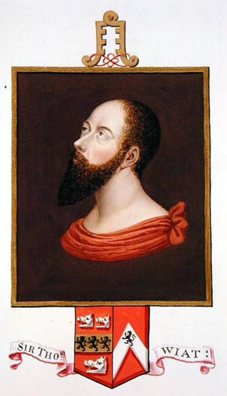 Portrait of Sir Thomas Wyatt the Elder (c.1503-d.1542) from 'Memoirs of the Court of Queen Elizabeth from Sarah Countess of Essex