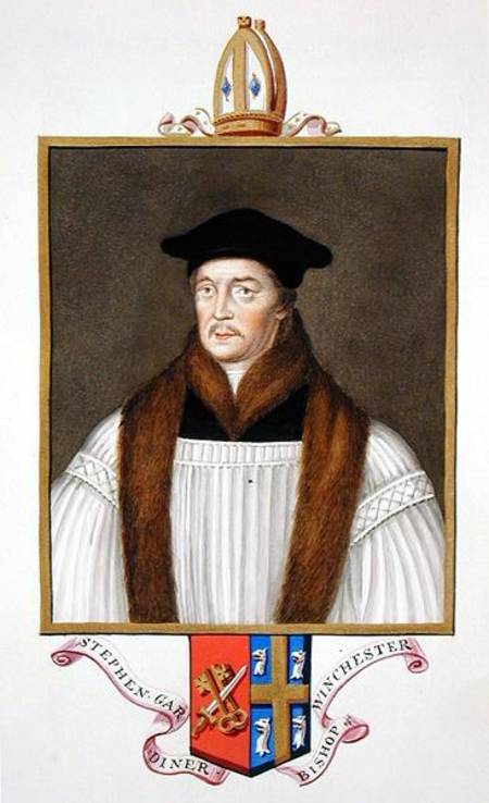 Portrait of Stephen Gardiner (c.1483-1555) Bishop of Winchester from 'Memoirs of the Court of Queen from Sarah Countess of Essex