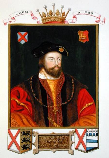 Portrait of Thomas Fitzgerald (1513-37) Lord Offaly 10th Earl of Kildare from 'Memoirs of the Court from Sarah Countess of Essex