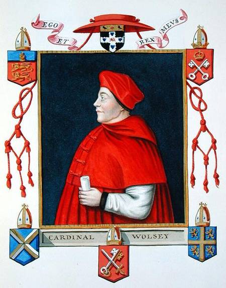 Portrait of Thomas Wolsey (c.1475-1530) Cardinal and Statesman from 'Memoirs of the Court of Queen E from Sarah Countess of Essex