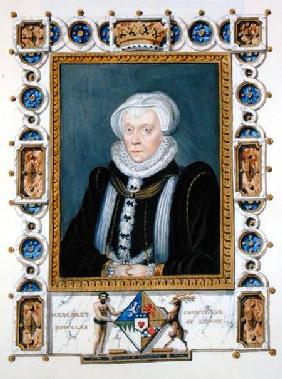 Portrait of Margaret Douglas (1515-78) Countess of Lennox from 'Memoirs of the Court of Queen Elizab