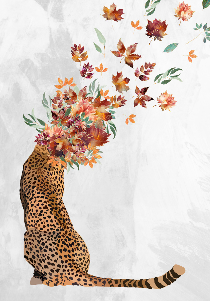 Cheetah Autumn Leaves Head from Sarah Manovski