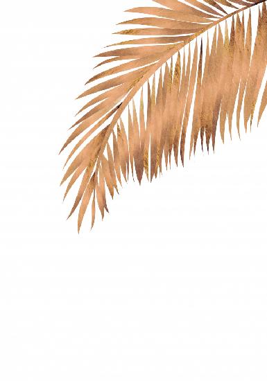 Gold Copper palm leaf 3