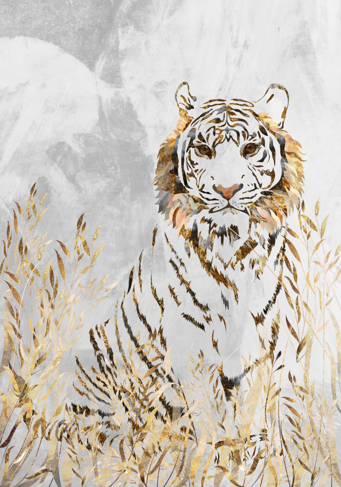 Golden Tiger in the leaves from Sarah Manovski