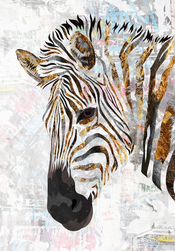 Grunge gold zebra from Sarah Manovski
