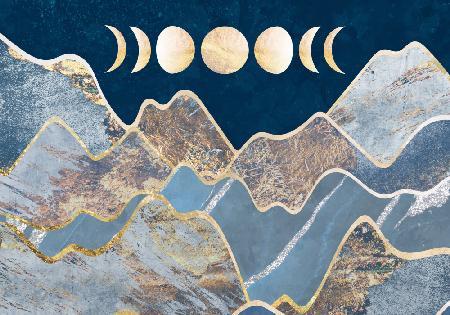 Metallic Moon Cycle in the Mountains